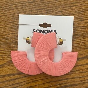 Sonoma Coral Hoop Earrings